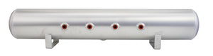 5 Gal Alum Air Tank - (4) 3/8" face ports, & 1/4" drain port - 36" L x 6" D - Raw