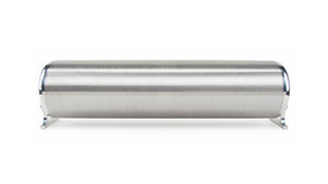 24" FLO Tank - (2) 1/4", (2) 3/8", (1) 1/8" end ports, & (1) 1/8" drain port - 24"L x 6" D x 6 3/4"H - Raw end caps with brushed tube (Includes two mounting brackets)